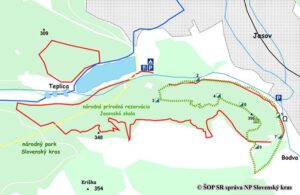 NCH Jasovská skala - mapa