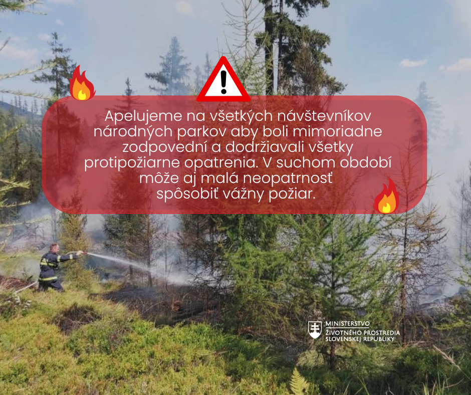 Zvýšená opatrnosť – riziko vzniku požiarov